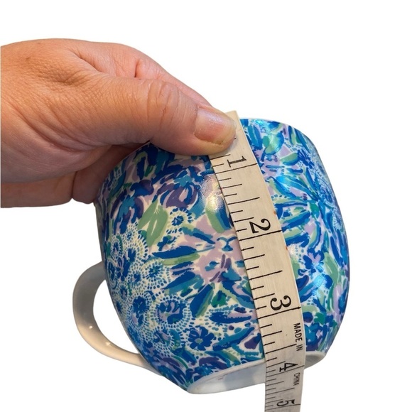 Lily Pulitzer blue , green and gold floral tea / coffee mug set - Picture 11 of 12